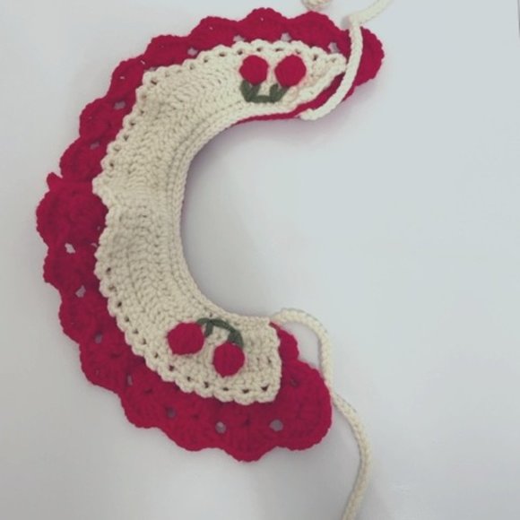 Crochet Handmade Pet Collar for Cats or Dogs - Picture 5 of 8
